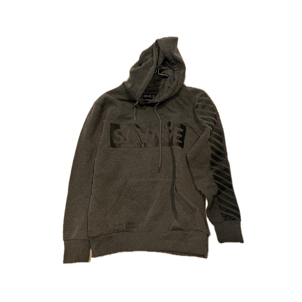 Savage by Galaxy Harvic Gray Hoodie Mens Small